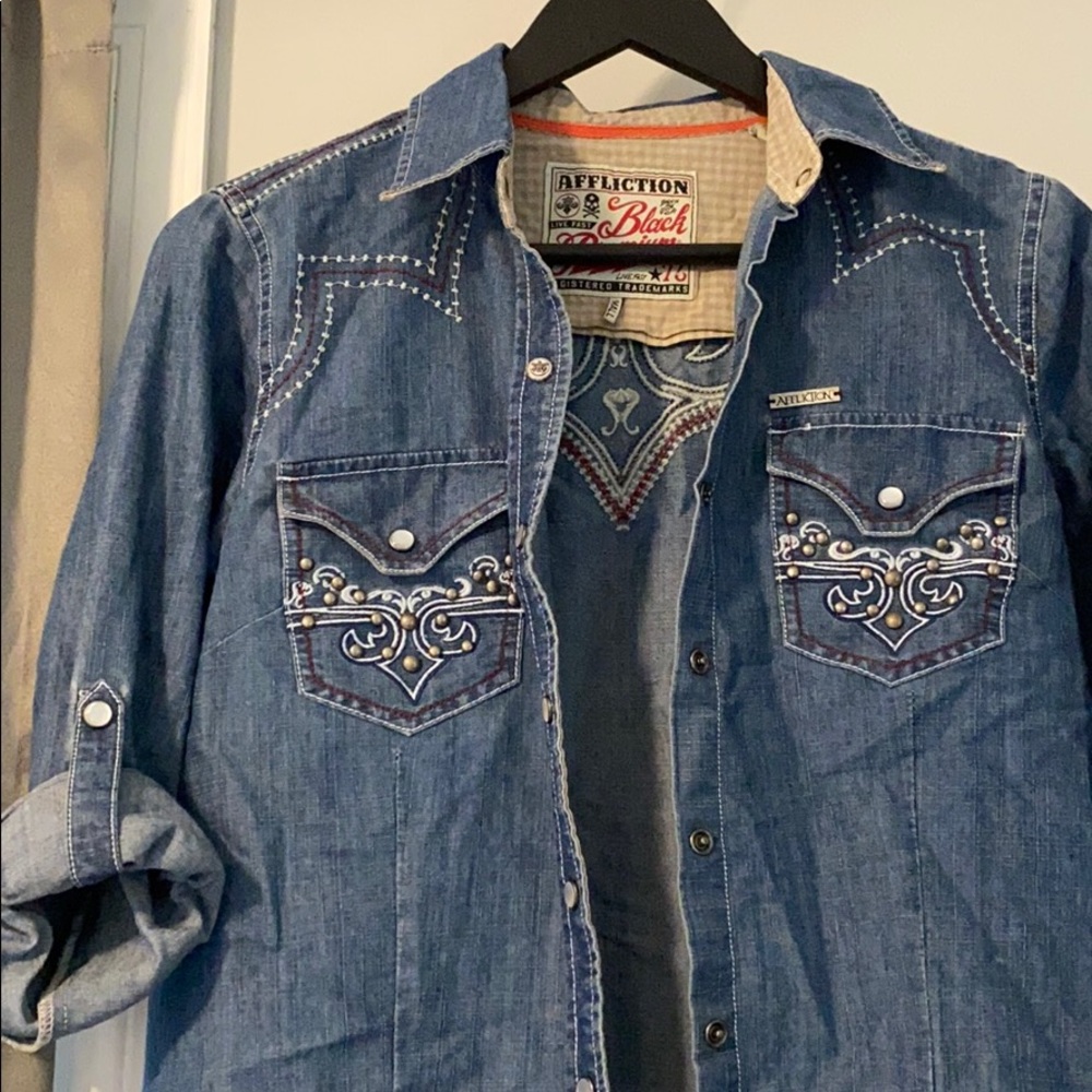 Affliction Button Up - image 2